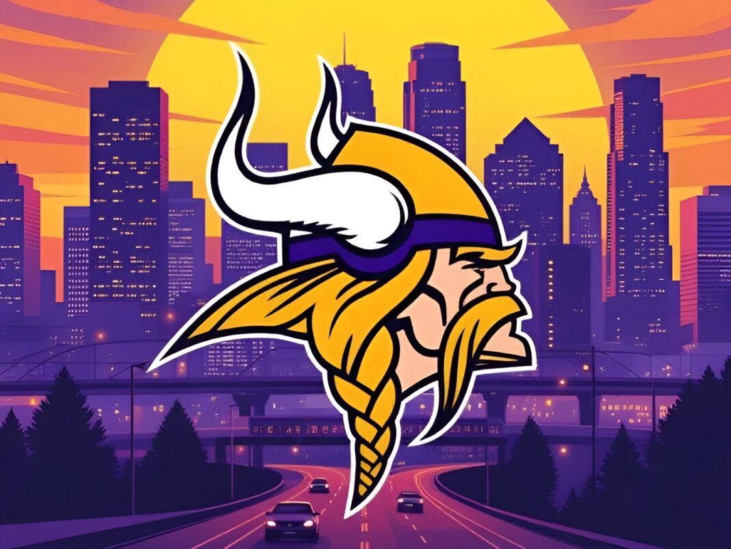 Minnesota Vikings Logo with Skyline