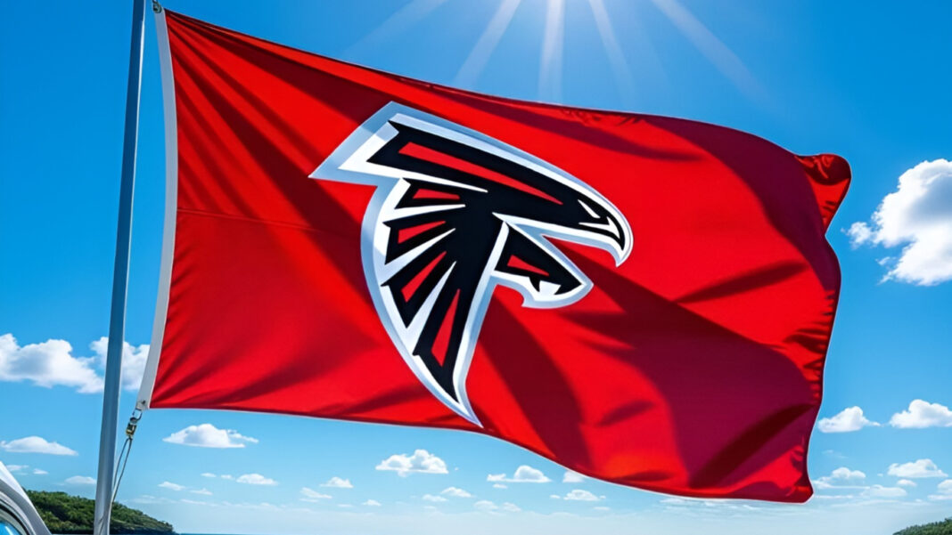 Atlanta Falcons Logo on a boat, yo